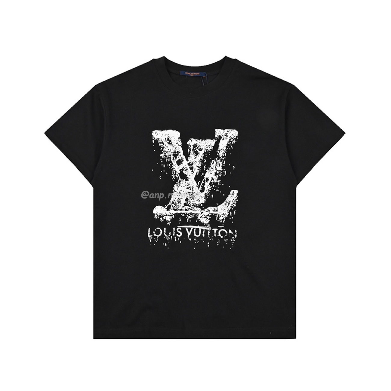 Louis Vuitton Classic Alphabet Digital Direct Spray Round Neck Short Sleeve T Shirt (2) - newkick.org